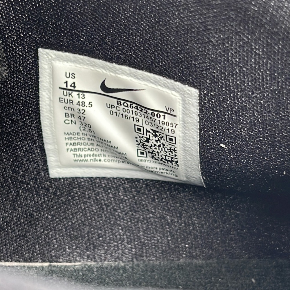 Nike Zoom Freak 1 Black White - Picture 5 of 9